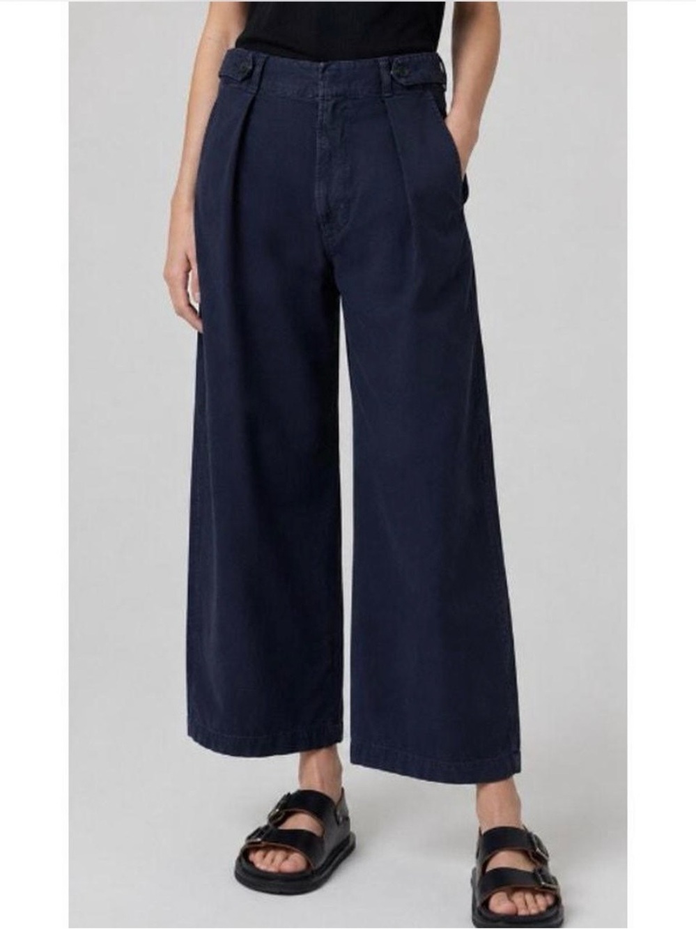 Citizens of Humanity Payton Crop Utility Wide Leg Pants Navy Blue Size 25